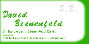 david bienenfeld business card